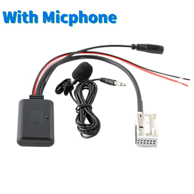 12PinBluetoothModuleWirelessCarRadioStereoMusicAuxCable