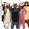 HKSNG Animal adulto gris mapache Kigurumi pijamas dibujos animados negro mapache Onesies Cosplay disfraces general regalo de Navidad ► Foto 1/6