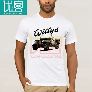 

2018 New Pure Cotton Short Sleeves Hip Hop Fashion WILLYS JEEP T-SHIRT MILITARY VEHICLE M38A1 WAR DOG T Shirt
