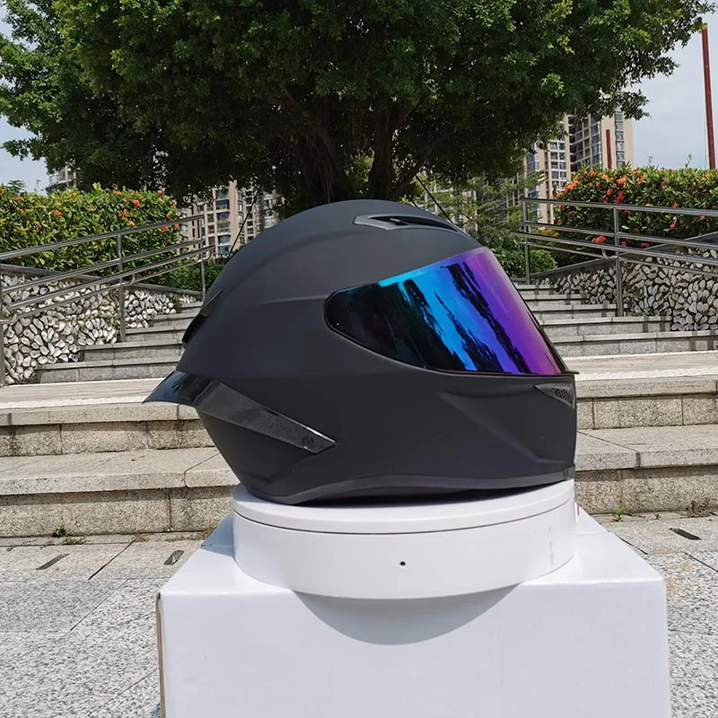 Новое поступление мотоциклетный шлем унисекс Полнолицевой шлем casco зимний сезон Безопасный черный шлем dot утвержден - Color: 3