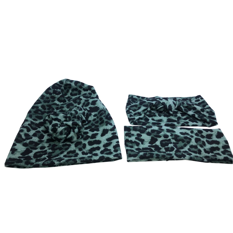 

2020072501 Autumn Winter Warm Beanie Green Hat Leopard Sexy Headband For Women Hair Accessories wholesale