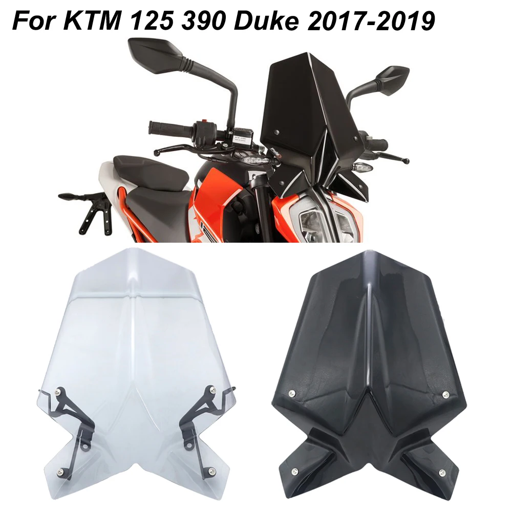 Для KTM Duke 125 390 Duke125 Duke390 мотоцикл ветер Экран лобовое стекло Щит Экран с кронштейном