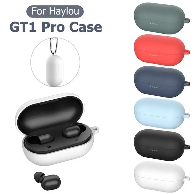 Silicone Case Cover Earphone Pouch Dust-proof Protective Thin Protector GT1 For Haylou pro Eartips Case