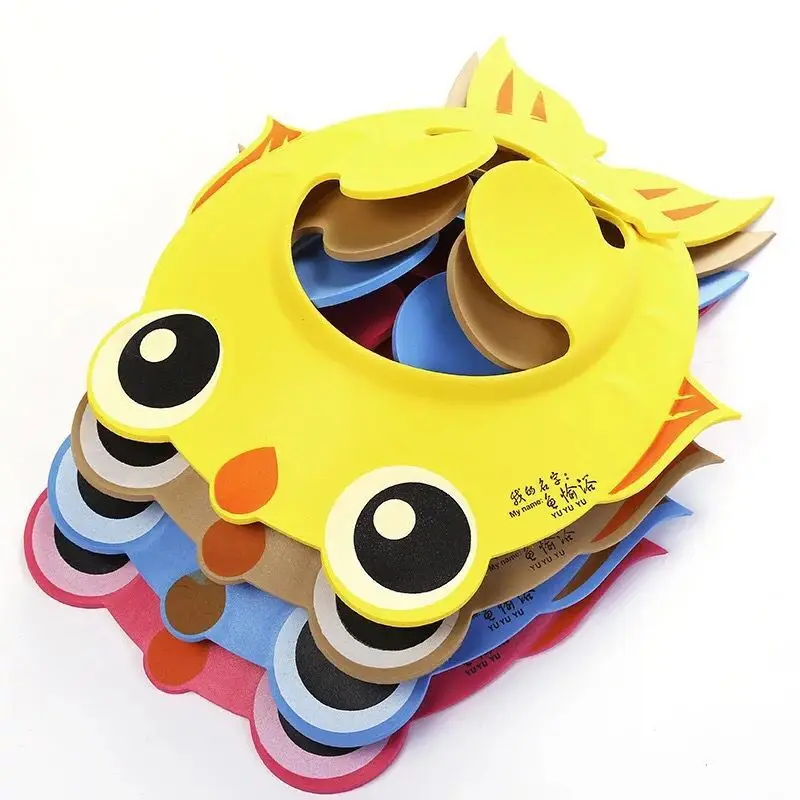 Gorros de protección para el pelo para bebé, tapas de protección para el pelo en forma de pez, sombrero para champú EVA, gorro de baño multiusos, visera para la cabeza