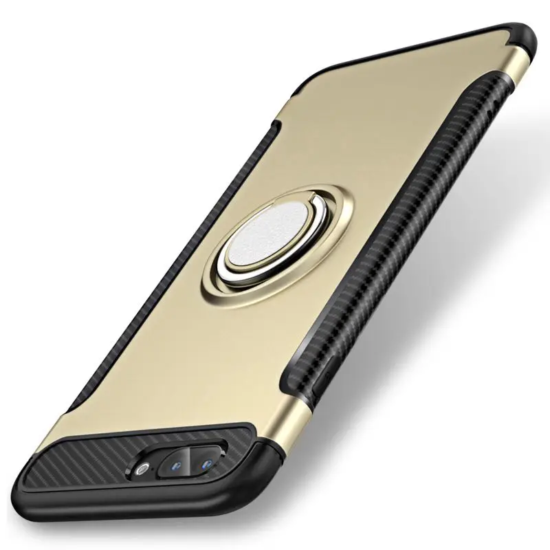 For 7plus 8plus Высокое качество магнитный автомобильный держатель чехол для iPhone X 7/8 Plus чехол 360 Вращающийся на палец чехол для телефона с кольцом N - Цвет: For 7plus 8plus