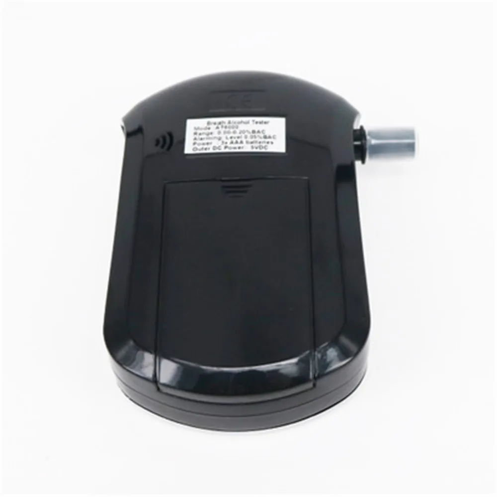 Профессиональный Цифровой Тестер дыхания Алкотестер с ЖК дисплеем 5 мундштук