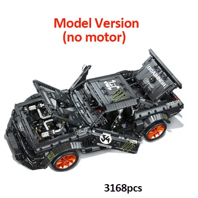 RC Ford Mustang Hoonicorn RTR V2 Technic Супер гоночный автомобиль с мотором 20102 MOC-22970 строительные блоки кирпичи с светодиодные игрушки - Цвет: no motor