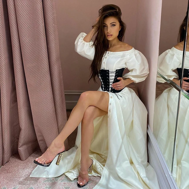 ネイビーシー Curtain Lace Drawstring Waist Coat black