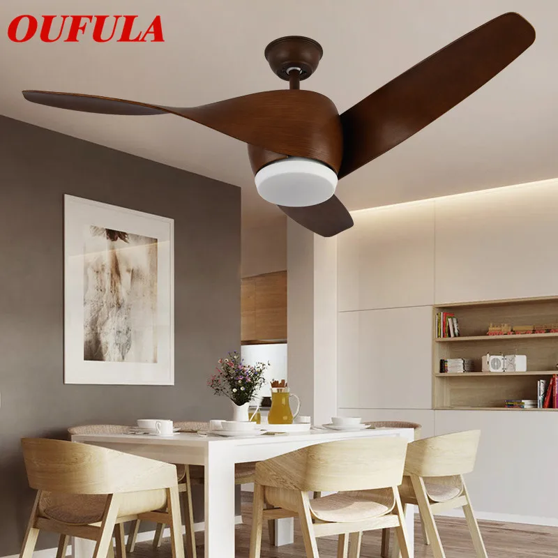

OUTELA Modern Ceiling Fan Lights 110V 220V Contemporary Remote Control for Home Dining Room Bedroom Restaurant