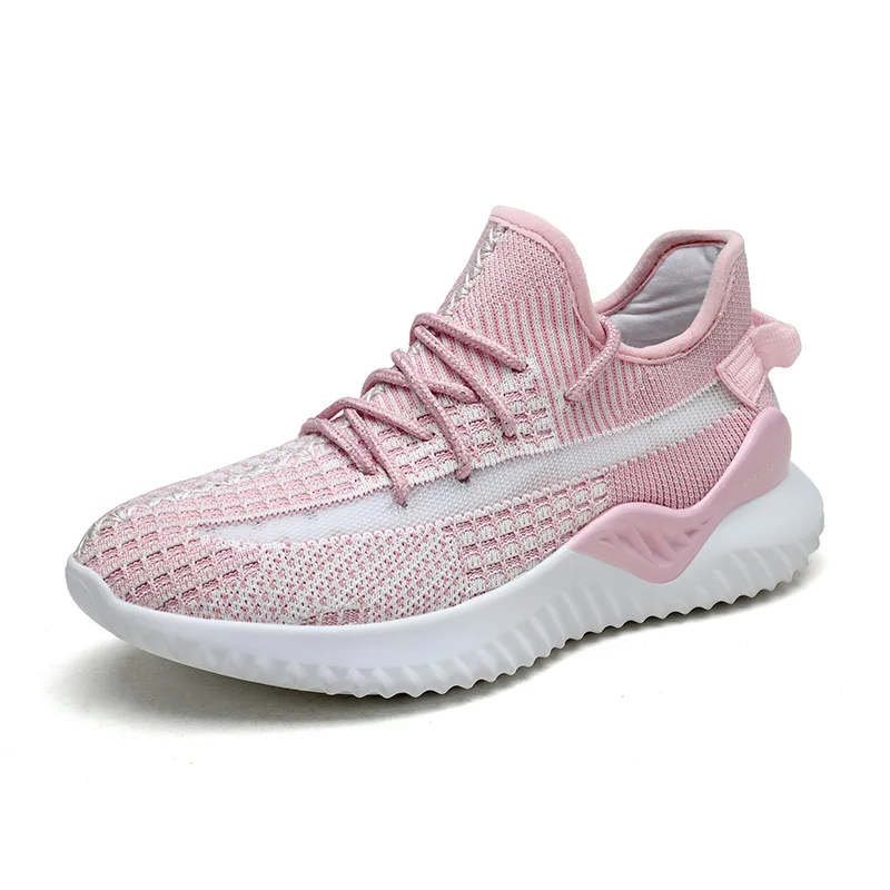 SD917pink Дизайнерская Повседневная обувь; женские дышащие кроссовки на шнуровке; Женская Осенняя обувь на платформе; Легкая сетчатая женская обувь на плоской подошве - Цвет: SD917pink