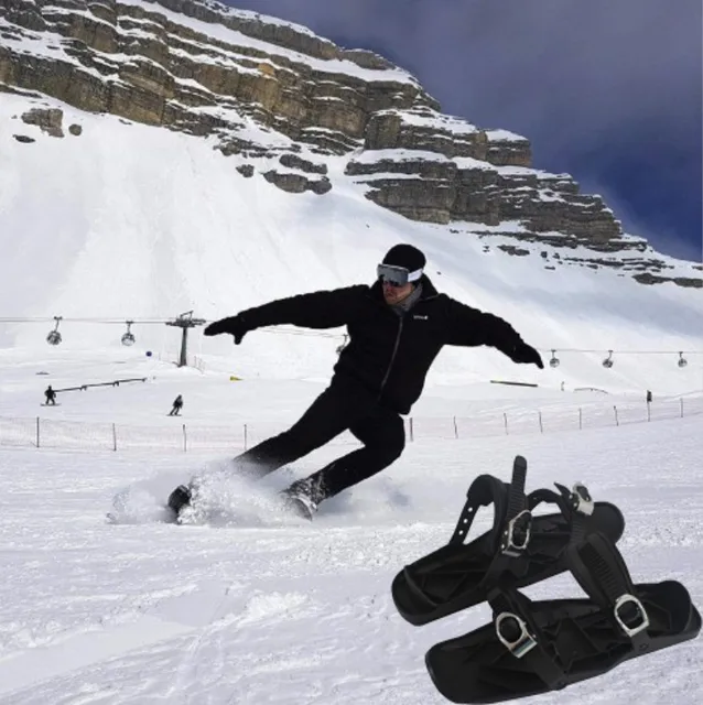 US $46.00 Adjustable Skiing Mini Sled Snowboard Wall Sport Outdoor Snow Board Fit most Ski Boots Ski Shoes Co