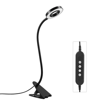 

7W LED Clip Light Headboard 3 Modes Office USB Rechargeable Bedroom Flexible Gooseneck 11 Dimming Brightness Adjustable Clamp