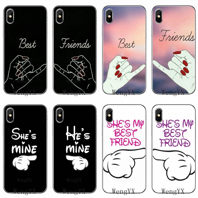 

For Huawei Honor 10 9 Lite 8C 8X 7C 7X 7A V10 V8 Y9 Y7 Y6 prime pro 2018 2019 bff best friends finger Couple cover case