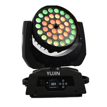 

2pcs/lot 36 led 18w 6in1 RGBWA UV zoom moving head light led disco wash stage lighting