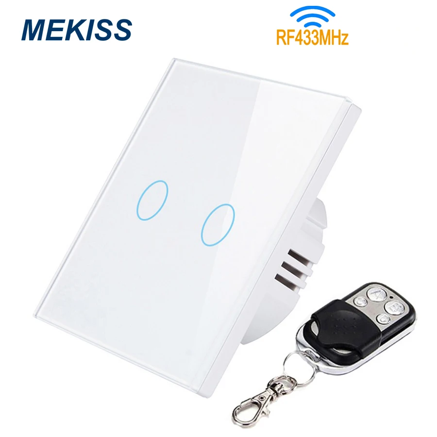 Сенсорный высветильник ель MEKISS RF433MHz роскошная панель из закаленного стекла