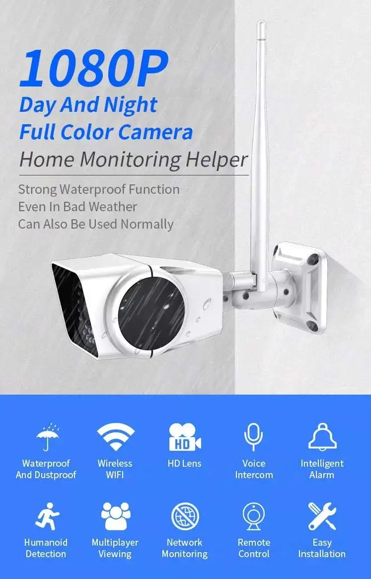 Xiaovv B2 HD 1080P Водонепроницаемая ip-камера H.265 инфракрасная ночная версия M-otion Обнаружение домашняя камера с Wi-Fi видеоняни