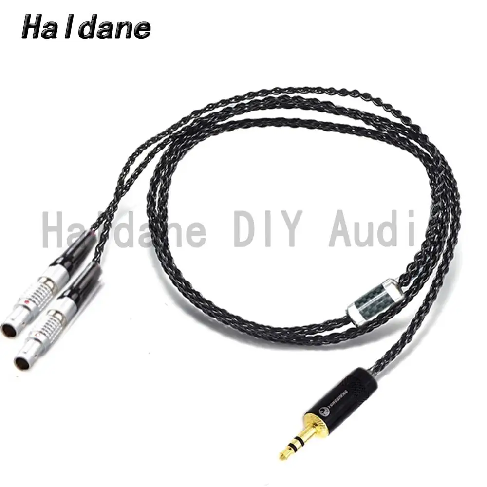 

Haldane Black soft HIFI 7N Silver Plated Headphones Replacement Cable Upgrade Cable for Focal Utopia ELEAR Headphones Earphone
