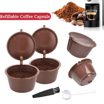 

3Pcs Refillable Coffee Capsule Portable Coffee Filters Travel Outdoor Reusable coffeeware cafe tools