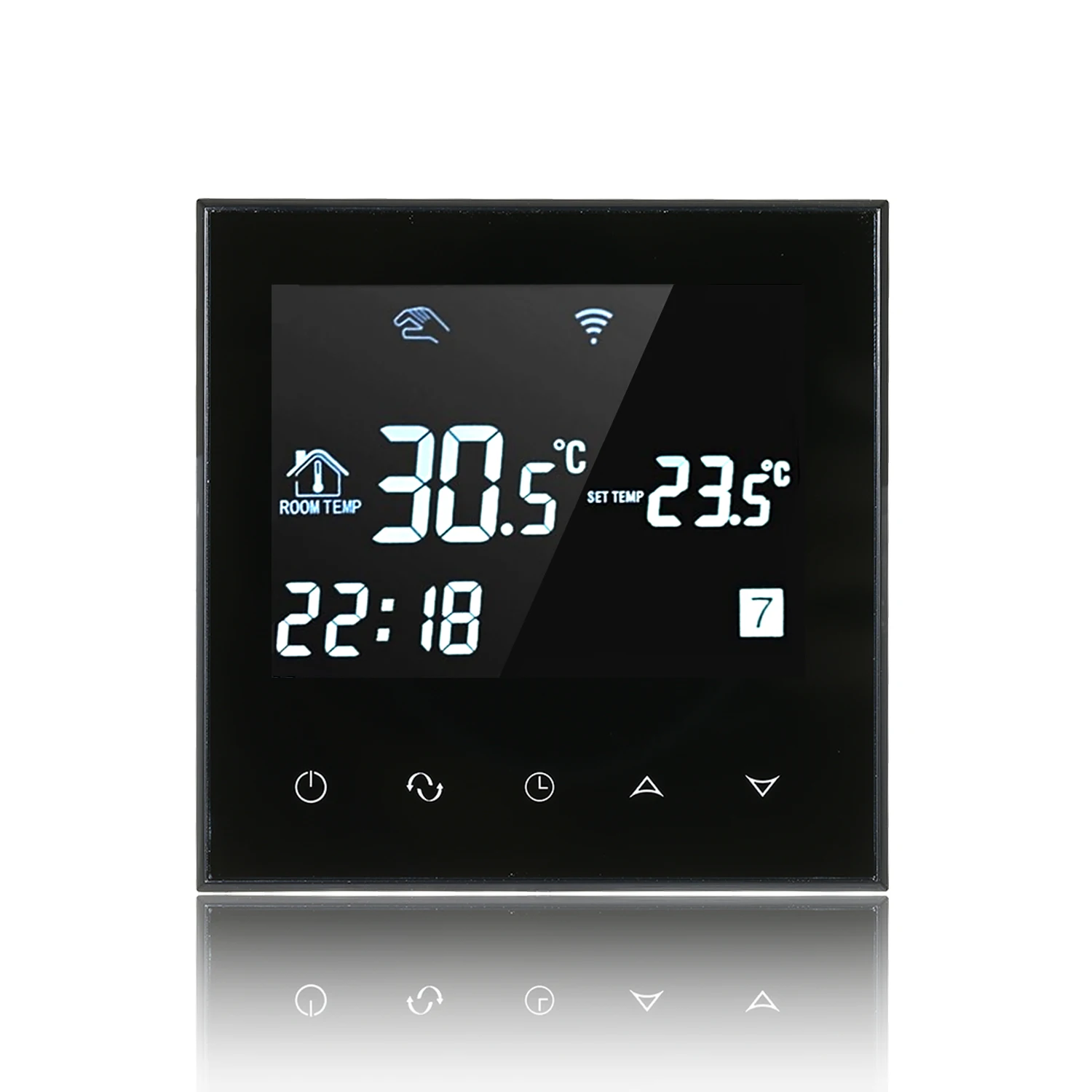 

WiFi Touch Screen Thermostat Temperature Controller For Electric/ Water Floor Heating Water/Gas Boiler Works Programmable