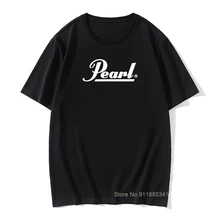 Drums Brand Men T Shirts Summer New Pearl TShirt Vintage Vintage Cotton Music T-shirts Top Tees XS-3XL Homme Tops Tees