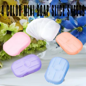 

4 Boxes Travel Mini Soap Paper Toilet Paper Outdoor Disposable Hygiene Soap Tablet Washing Hand Make Foaming Scented Slice Sheet