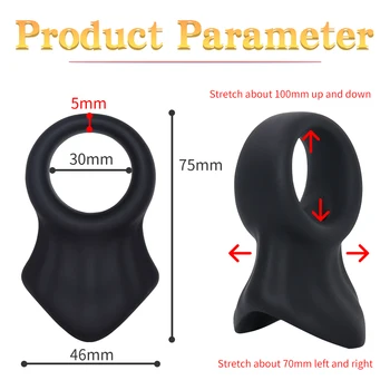Silicone Cockring For Men Penis​ Sleeve Underwear Scrotum Stretcher Ring Adult Supplies Ball Cock Ring For Small Penis Extender 6