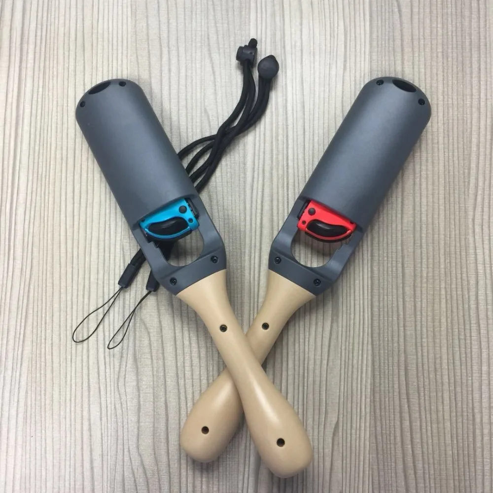 Двойной пакет барабанные палочки рукоятка для Nod NS switch Joy-Con контроллеры для Taiko Drum Master Kinect игра с ремешками на запястье