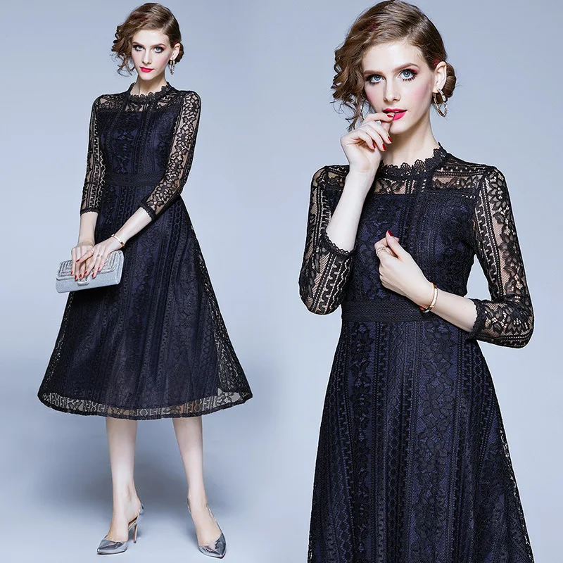 

Photo Shoot Large Austrian Trend WOMEN'S Dress New Style Lace Dress