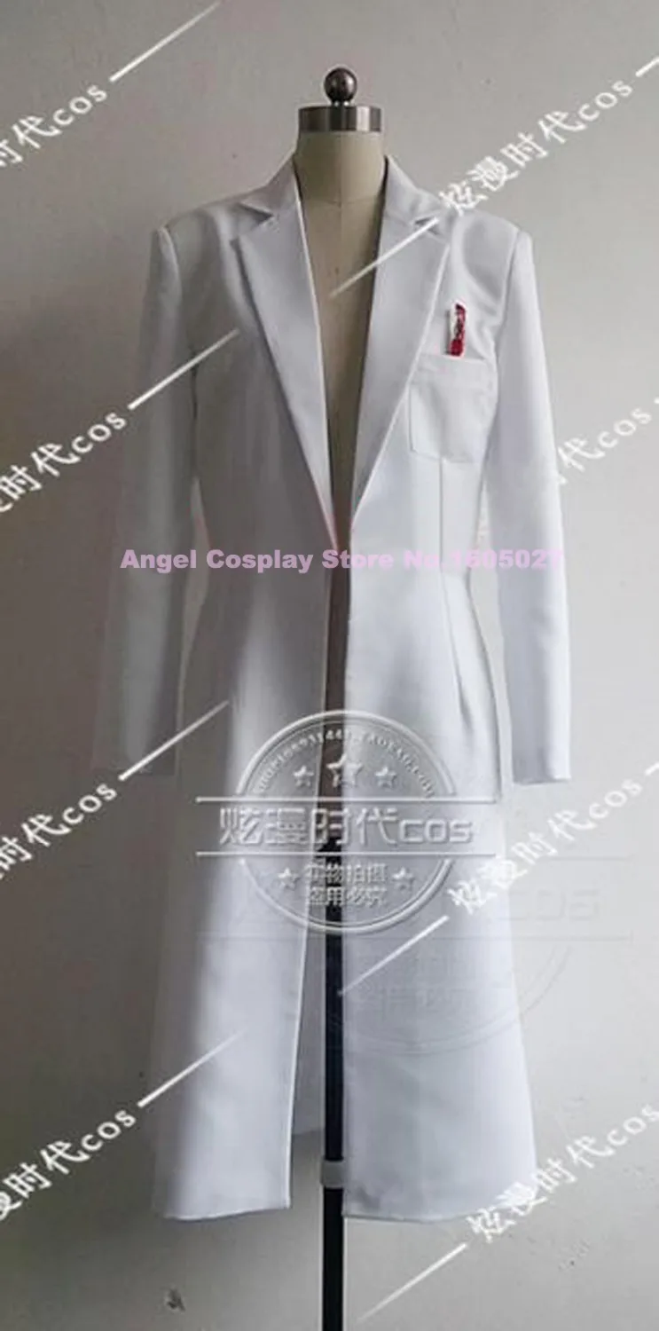 Male Coat Баргинсов! аниме Steins Gate Okabe Rintarou маскарадные костюмы пальто безумный учёный белая куртка костюм - Цвет: Male Coat