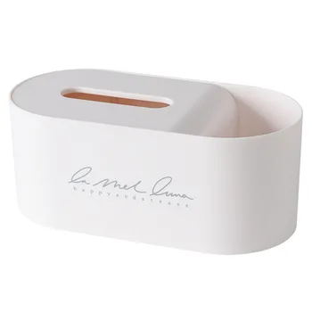 

Tissue Boxes Living Room Creative Napkin Case Household Tissue Holder Paper Storage Box(White)