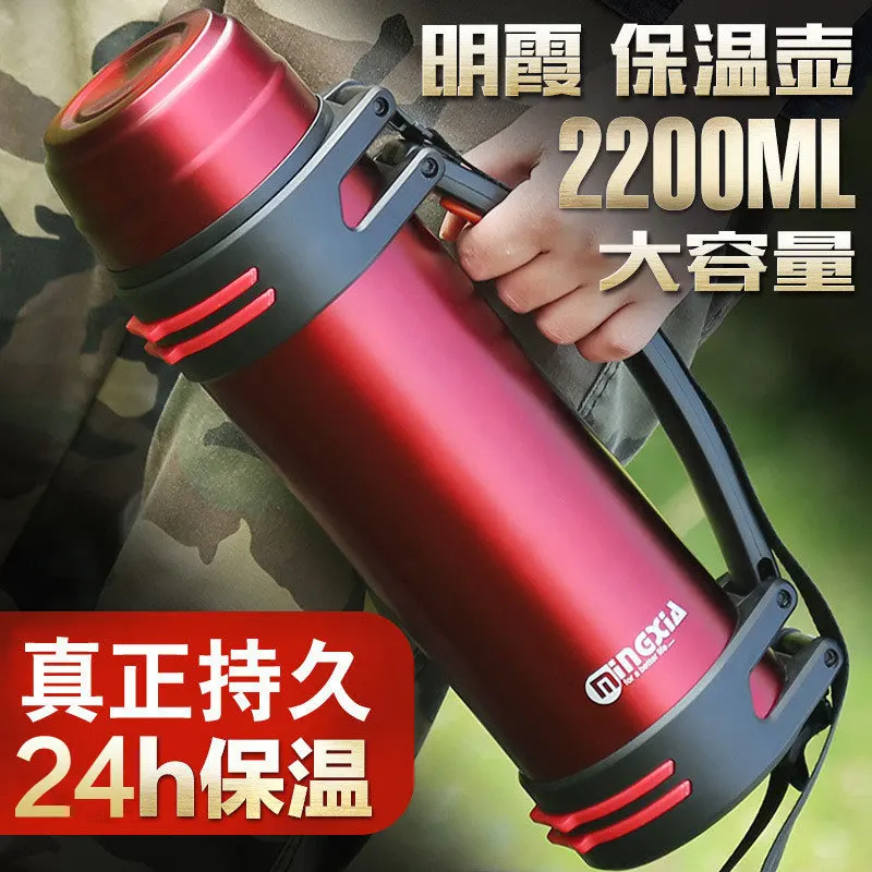 

Insulated Pot Spacious 304 Travel Large-Volume Kettle Outdoor Stainless Steel Pot Thermo Men And Women Have Handle Insulated