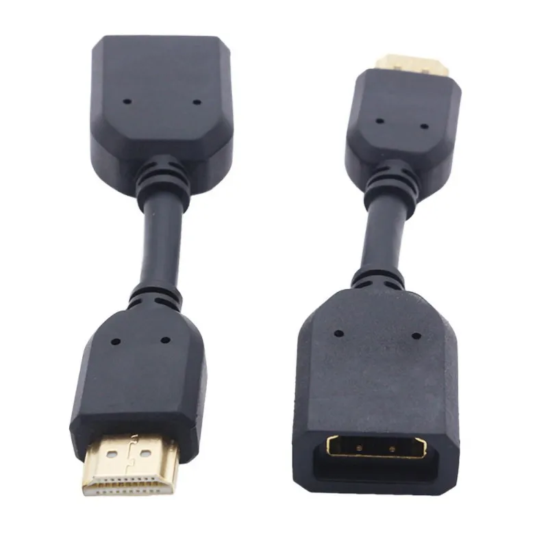 10 см удлинитель аудио видео адаптер кабель для HDMI Портативный позолоченный