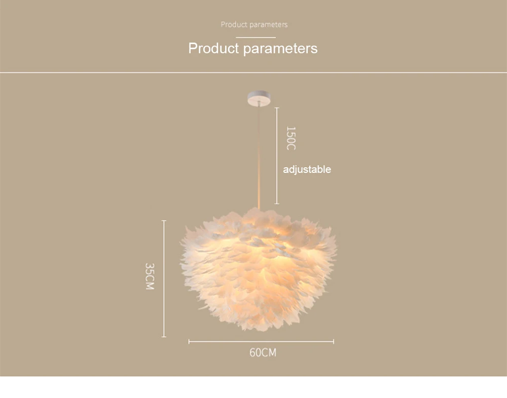 Подвесные светильники с перьями, подвесные светильники для спальни, скандинавские подвесные лампы, романтические, современные, минималистичные, креативные, для гостиной, пост, Современная принцесса