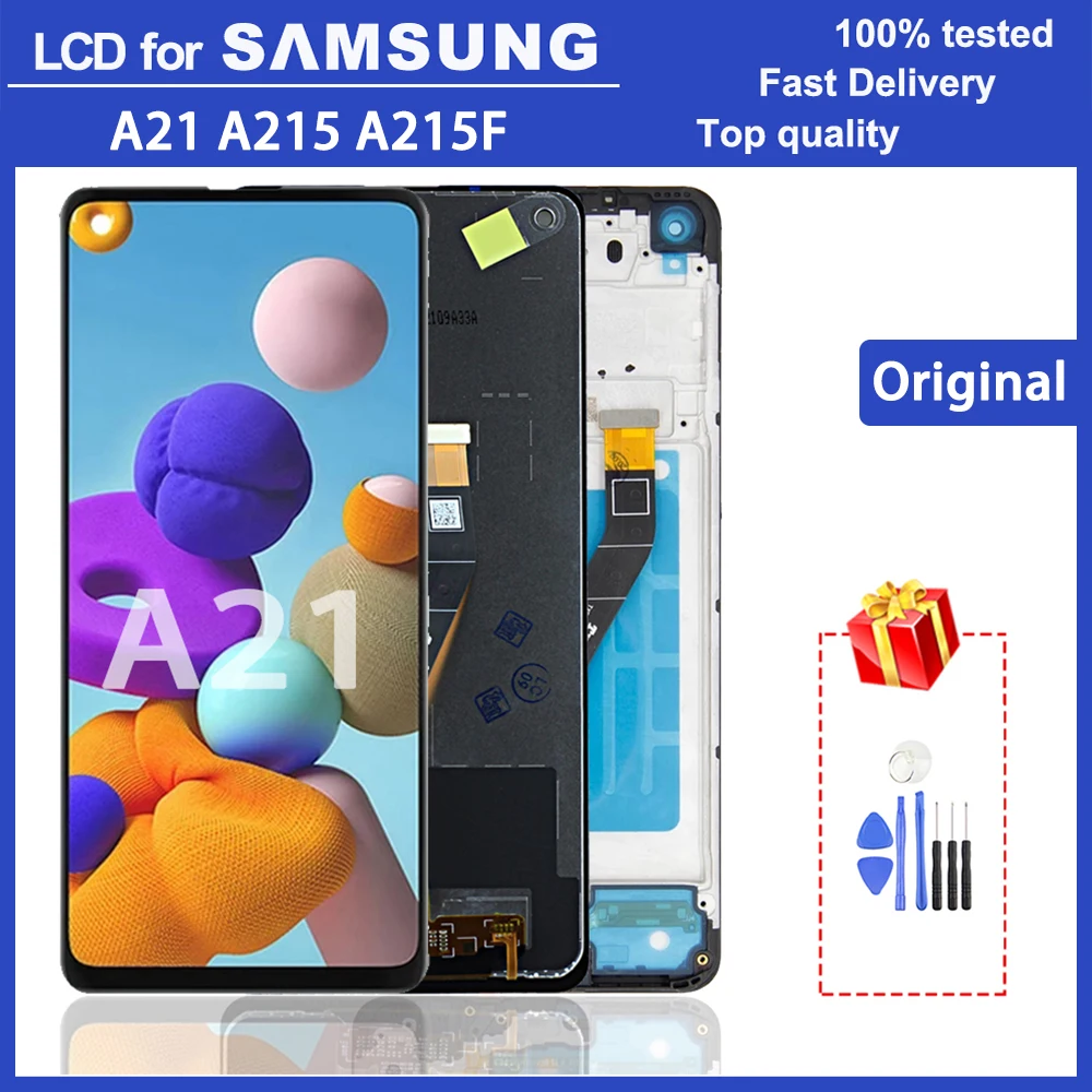 100% tested 6.5&quot original AMOLED A21 LCD Display for Samsung Galaxy A215 SM-A215U Touch Screen digitizer assembly | Мобильные