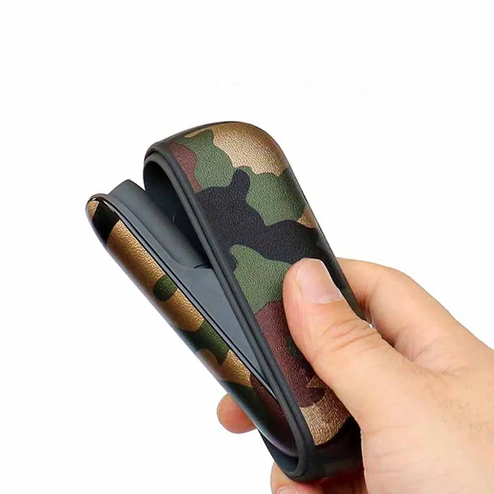 4 Colors Camouflage Leather Case for iqos 3.0 duo Pouch Case and Side Cover Holder Box for iqos 3.0 Protective Shell Accessories