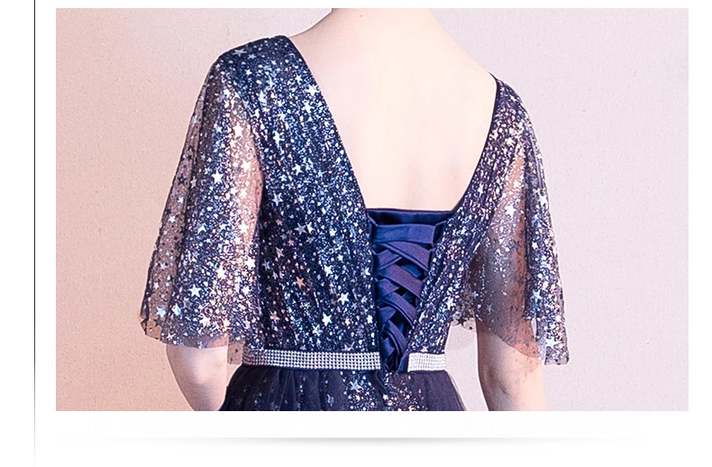 DEERVEADO D255 A Line V Neck Long Prom Dresses Woman Occasion Dress Party Prom Gown Formal Dress Vestido De Festa