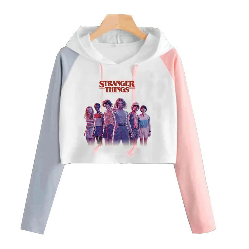 Sudadera Stranger Things con capucha para mujer, sudaderas con capucha para mujer, sudaderas de Kpop Kawaii de talla grande coreano Harajuku Hip Hop, sudadera para hombre