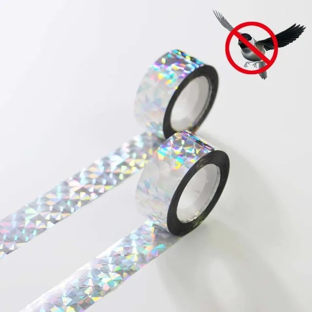 Madár Ijesztő Szalaggale-Galambok Taszító Design Dupla Oldalú Fényvisszaverő Madár-Madárijesztő Szalag Elrettentő Kártevőirtó - Image 5