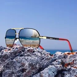Оригинальные брендовые дизайнерские солнцезащитные очки мужские Поляризованные овальные сплав роскошные ретро мужские солнцезащитные