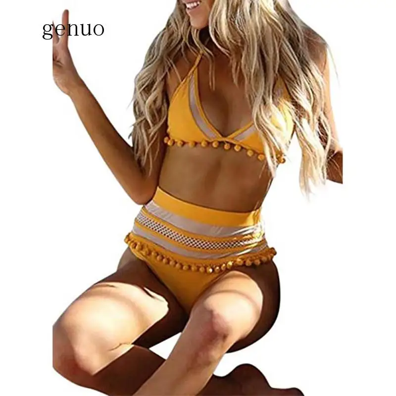 

Для женщин сексуальный Холтер Ретро мужские туфли из сетчатого материала с перфорацией, образующим большие вырезы; Купальный костюм женский сексуальный бюстгальтер Высокая Талия размера плюс купальники бикини