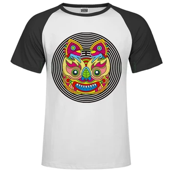 

2020 New Wolf/tiger T Shirt Men Anime Pure cotton Tshirt China 3d Print T-shirt Hip Hop Tee Mens Clothing New Summer Big SizeTop