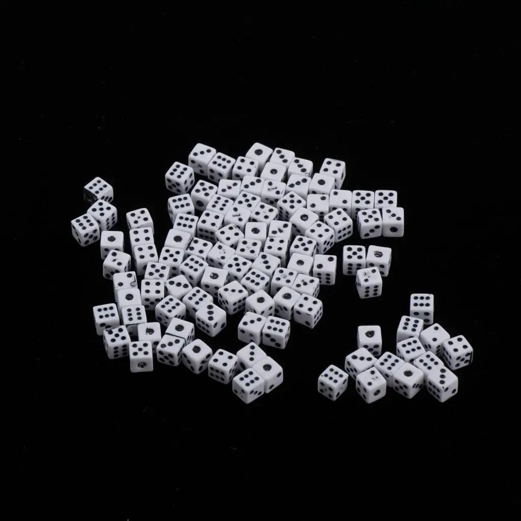 100 Pieces Of 5 Mm Six Sides D6 Dies Dies For Dungeons And Dragon Game
