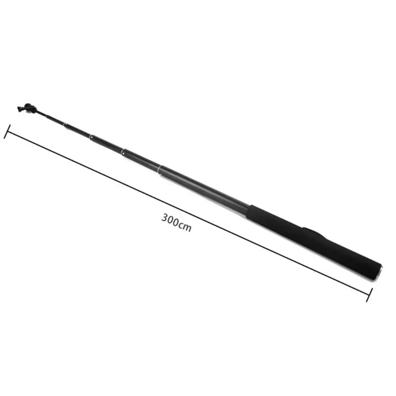  3m 118 inch Aluminum Monopod Extendable Selfie Stick for GoPro iPhone iPad DSLR Action Camera 3.5