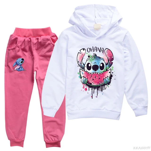 Tenues de dessin animé Disney Stitch pour garçons et filles, sweat