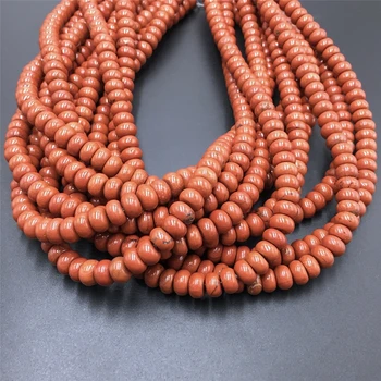 

Natural Rondelle Red redstone Beads Loose Stone Beads charm For Jewelry Making DIY Bracelet Earring necklace Accessories finding