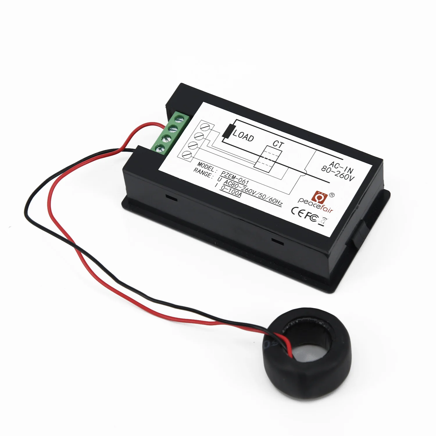 80~ 260v 100a ЖК-панель цифровой мощность Ватт метр напряжение кВт-ч вольтметр Амперметр Q