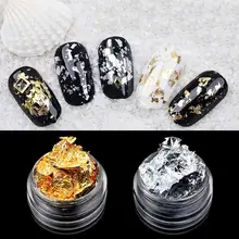 Наклейки для ногтей из блестящей оловянной фольги, УФ-гель, Кристальный маникюр, наклейки из оловянной фольги, дизайн ногтей, украшение для красоты