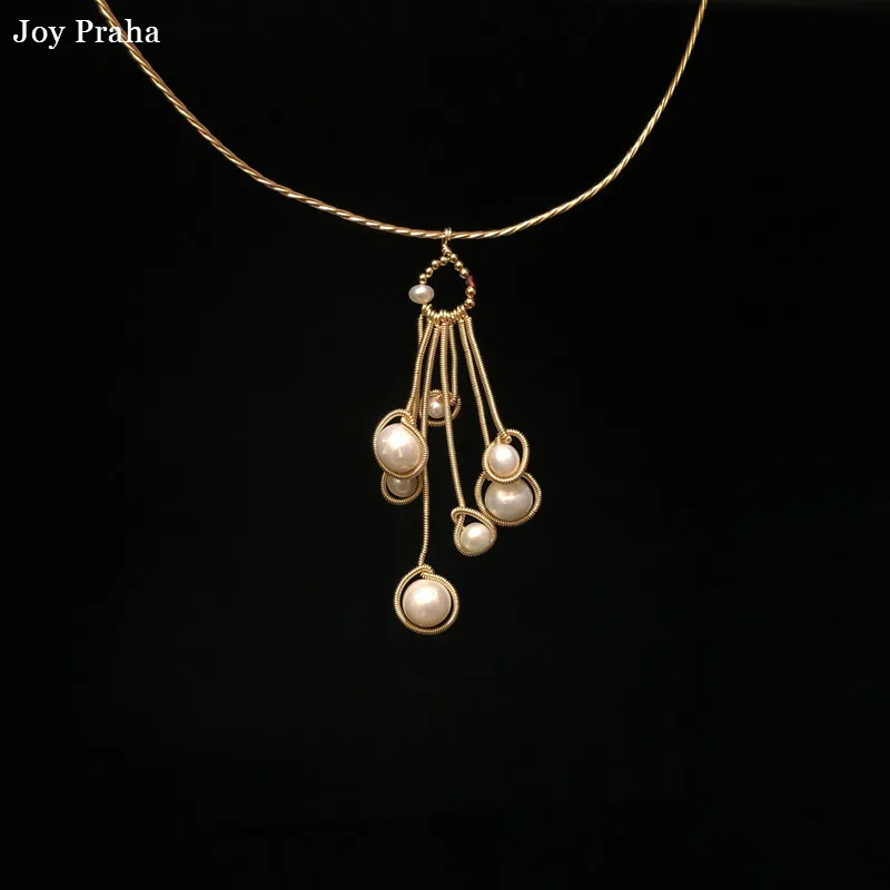 

Original design natural pearl necklace / Handmade women clavicle chain / wholesale dropshipping