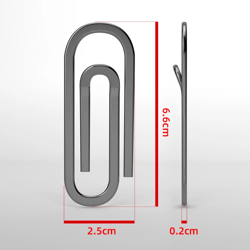 QOONG Stainless Steel Silver Slim Pocket Money Clip Wallet Cash ID Credit Card Money Holder Metal Steel Bill Clip Clamp QZ40-001 metal money clip