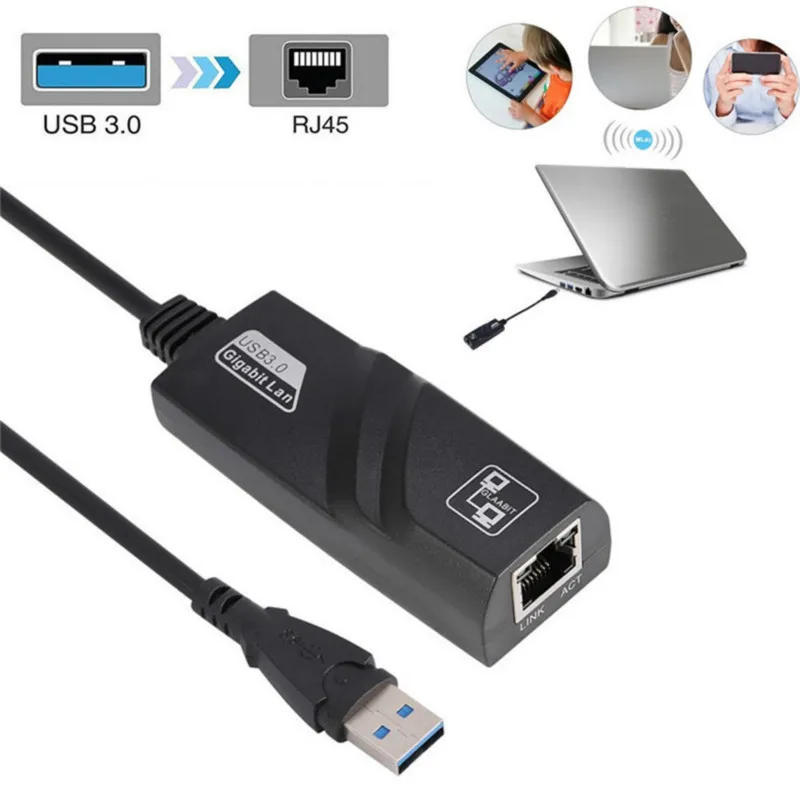 Basix USB Ethernet адаптер USB 3,0 концентратор до RJ45 1000 Мбит/с Ethernet Соединительная плата локальной компьютерной сети для Windows 10 8 7 XP MAC OS ноутбук